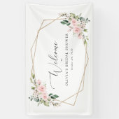 Blush Flowers, Roze Flowers, Boho, Bridal Welcome Spandoek (Verticaal)