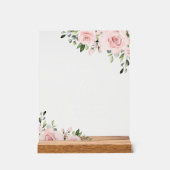 Blush Flowers, Roze Flowers, Boho, Momosa Bar Acryl Bord (Voorkant)