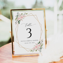 Blush Flowers, Roze Flowers, Boho, Table Numbers