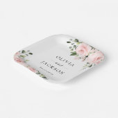 Blush Flowers, Roze Flowers, Greenery, Wedding Papieren Bordje (Gebogen)