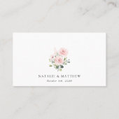 Blush Flowers, Roze Flowers, Greenery, Wedding Plaatskaartje (Achterkant)