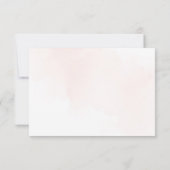 Blush Flowers, Roze Flowers, Greenery, Wedding RSVP Kaartje (Achterkant)