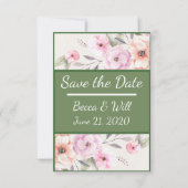  Blush Flowers Save The Date (Voorkant)