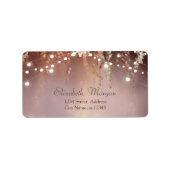 Blush Flowers String Lights Etiket (Voorkant)