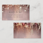 Blush Flowers String Lights Informatiekaartje (Voorkant / Achterkant)