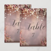 Blush Flowers String Lights Kaart (Voorkant / Achterkant)