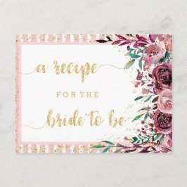 Blush Flowers Stripes Vrijgezellenfeest Recept Kaa Briefkaart