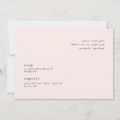 Blush Flowers Stump Baby shower Kaart (Achterkant)