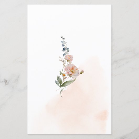 Blush Flowers Vrijgezellenfeest Emoji Pictionary G (Achterkant)