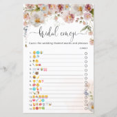 Blush Flowers Vrijgezellenfeest Emoji Pictionary G (Voorkant)