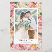  Blush Flowers Weddenfoto Hartelijk dank (Voorkant)