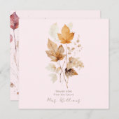 Blush fluistert van Herfst Vrijgezellenfeest Dank Kaart (Voorkant / Achterkant)