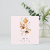 Blush fluistert van Herfst Vrijgezellenfeest Dank  Kaart (Staand voorkant)