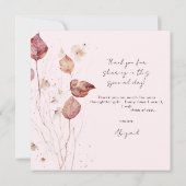 Blush fluistert van Herfst Vrijgezellenfeest Dank  Kaart (Achterkant)