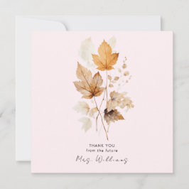 Blush fluistert van Herfst Vrijgezellenfeest Dank  Kaart