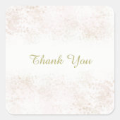 Blush Flush Bedankt Vierkante Sticker (Voorkant)
