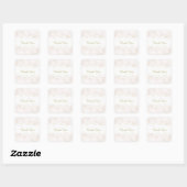 Blush Flush Dank Je Vierkante Sticker (Vel)