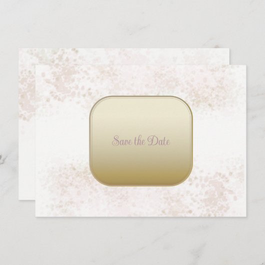 Blush Flush en Gold Save the Date (Voorkant / Achterkant)