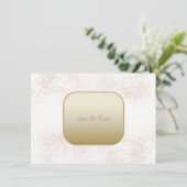 Blush Flush en Gold Save the Date (Staand voorkant)