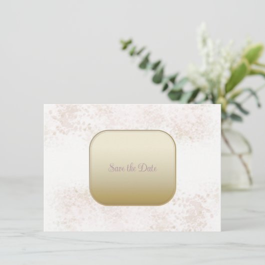 Blush Flush en Gold Save the Date (Staand voorkant)