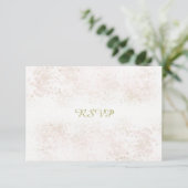 Blush Flush RSVP Kaartje (Staand voorkant)