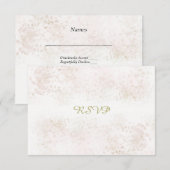 Blush Flush RSVP Kaartje (Voorkant / Achterkant)