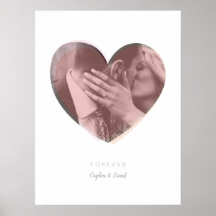 Blush Forever Heart Love Custom Photo Print