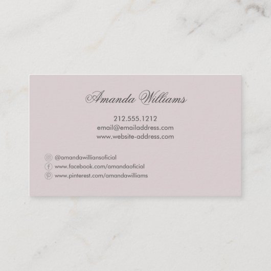 Blush Fotocollage Fotograaf / fotografie Visitekaartje (Achterkant)