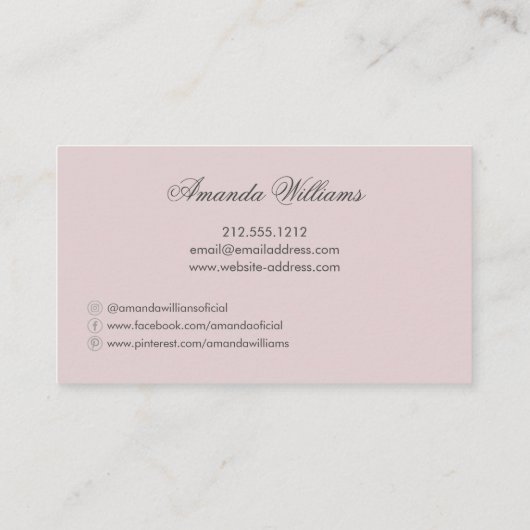 Blush Fotocollage Fotograaf / fotografie Visitekaartje (Achterkant)