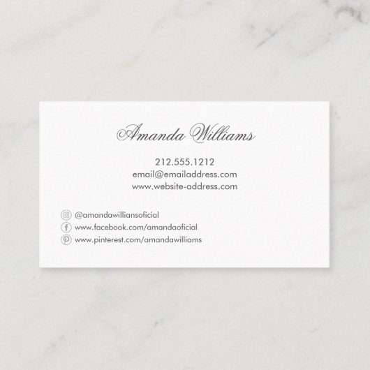 Blush Fotocollage Fotograaf / fotografie Visitekaartje (Achterkant)