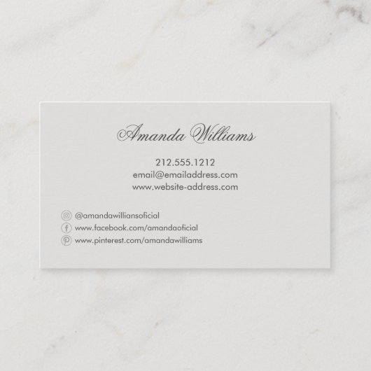 Blush Fotocollage Fotograaf / fotografie Visitekaartje (Achterkant)