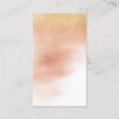 Blush Foxier Glitter Peach Pastel Ombre Glass Visitekaartje (Achterkant)