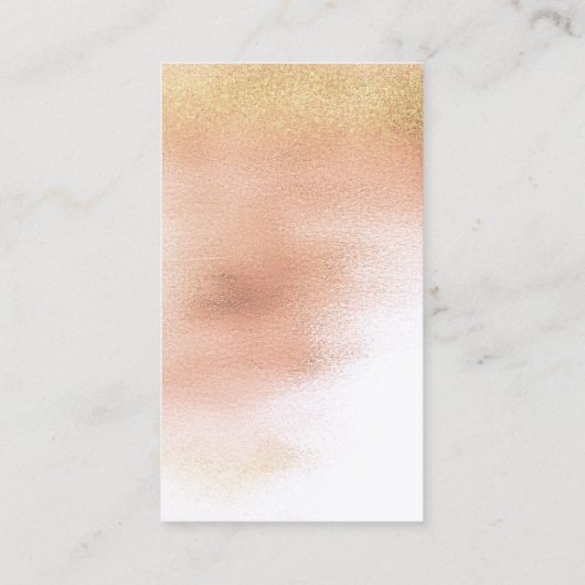 Blush Foxier Glitter Peach Pastel Ombre Glass Visitekaartje (Achterkant)