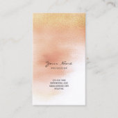 Blush Foxier Glitter Peach Pastel Ombre Glass Visitekaartje (Voorkant)