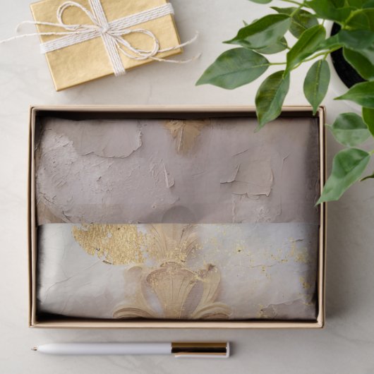  Blush Franse Rozen Gold Grunge Decoupage Tissuepapier (Geschenk)