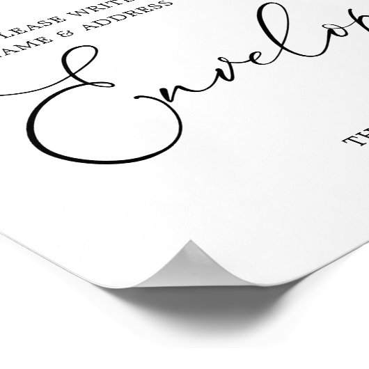 Blush Garden Baby shower Address Envelope Sign Poster (Hoek)