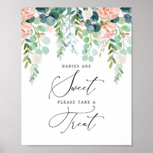 Blush Garden Baby shower baby's zijn zoete gebaren Poster