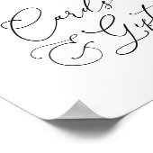 Blush Garden Baby shower Cards en Gifts Sign Poster (Hoek)