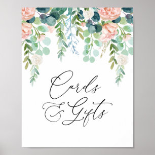 Blush Garden Baby shower Cards en Gifts Sign Poster