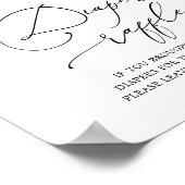 Blush Garden Baby shower Diaper Raffle Sign Poster (Hoek)