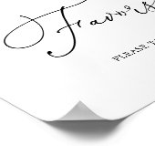 Blush Garden Baby shower Favors Sign Poster (Hoek)