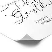 Blush Garden Baby shower Foto Guestbook Sign. Poster (Hoek)