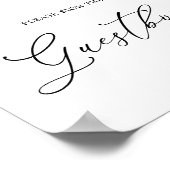 Blush Garden Baby shower Guestbook Sign. Poster (Hoek)