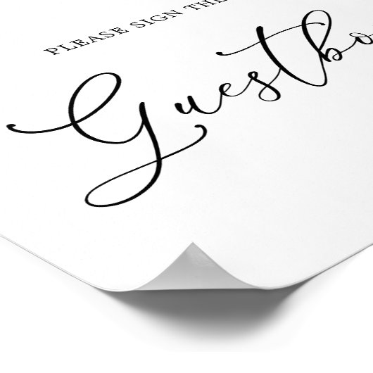 Blush Garden Baby shower Guestbook Sign. Poster (Hoek)