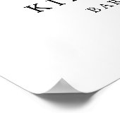 Blush Garden Baby shower Welkomstteken Poster (Hoek)