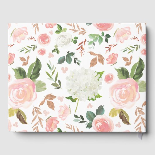 Blush Garden Floral Wedding Gastenboek (Achterkant)
