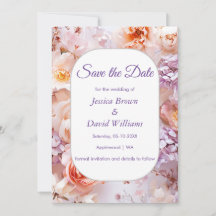 Blush Garden Romantische bruiloft Save the Date Ka