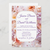 Blush Garden Romantische bruiloft uitnodiging (Voorkant / Achterkant)