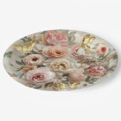 Blush Garden Roses Galentine Tea Party Florals Papieren Bordje (Gekanteld)