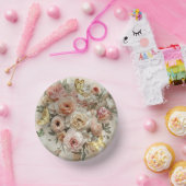 Blush Garden Roses Galentine Tea Party Florals Papieren Kommen (Feest)